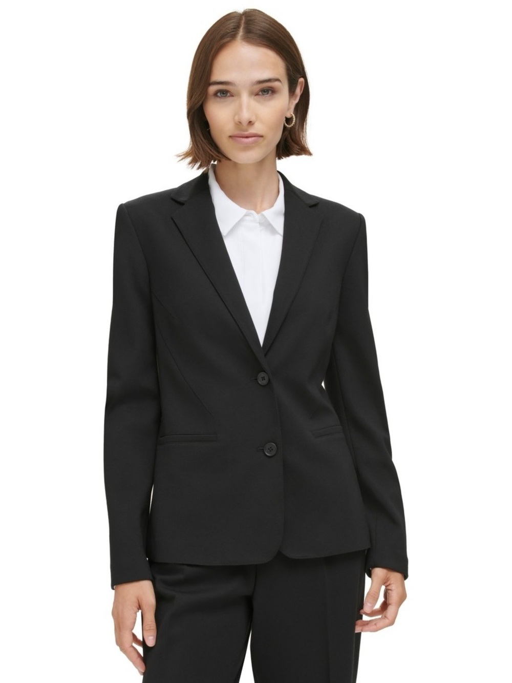 Calvin Klein Two Button Blazer in black